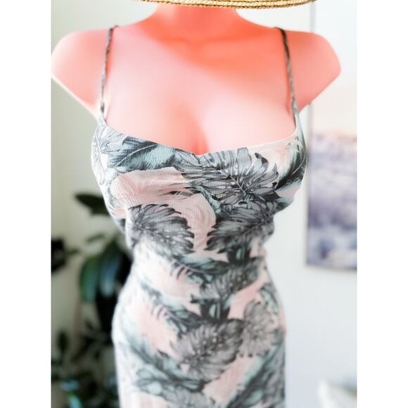 NWT Aeropostale Whispers Through the Palms Flowing gauzy open back maxi dress - Picture 4 of 7